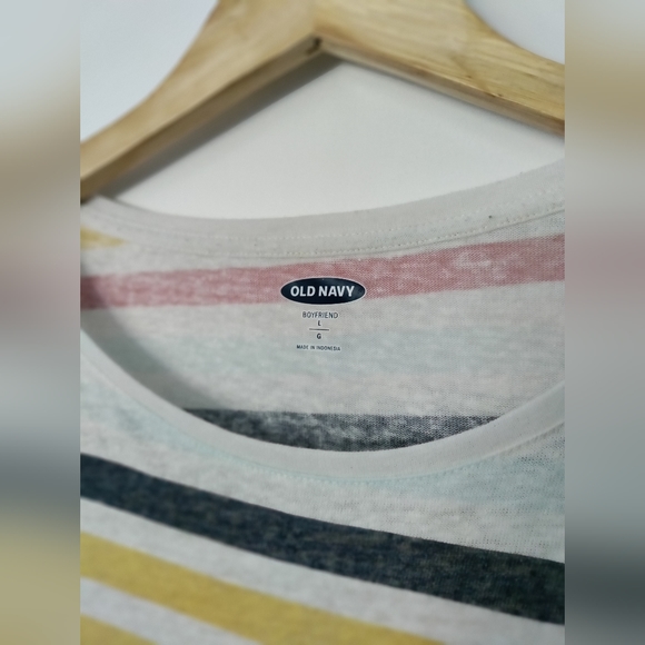 Old Navy Striped Boyfriend Shirt - Picture 2 of 4